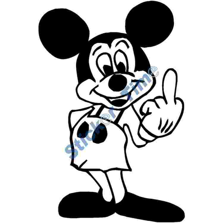 Mickey Gives the Finger